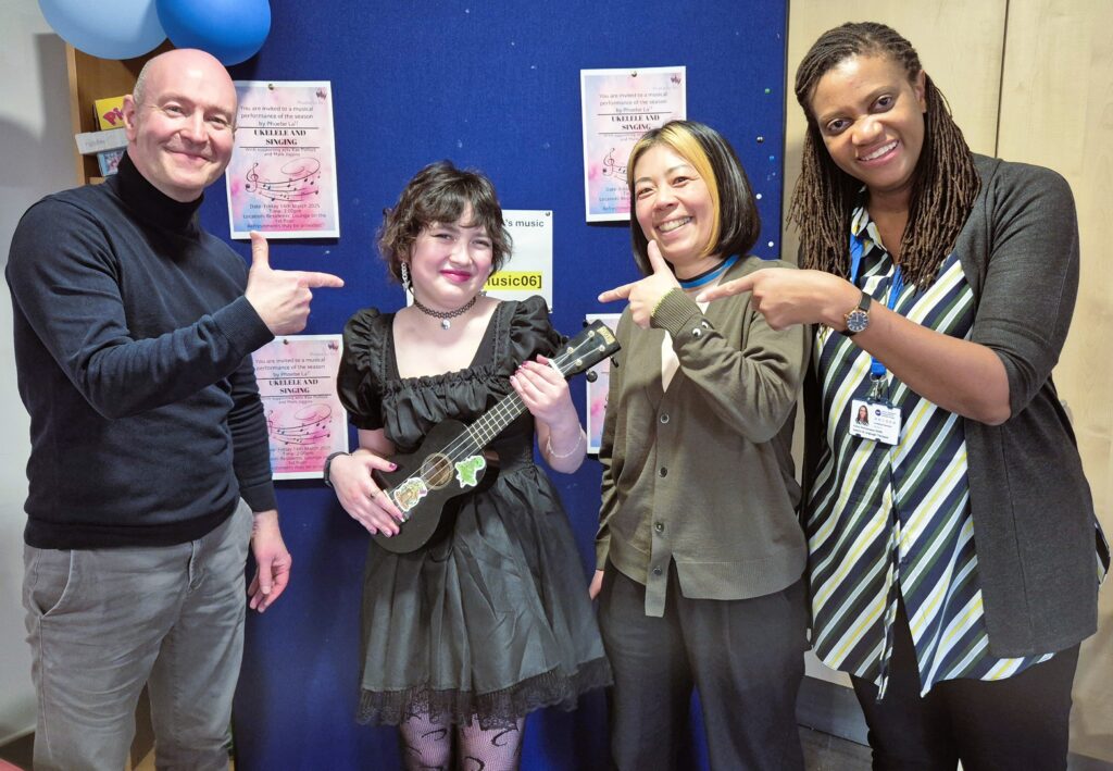 Phoebe with the CRC team